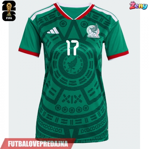 Lacne Ženy Futbalové dres Mexiko Orbelin Pineda #17 MS 2026 Krátky Rukáv - Domáci